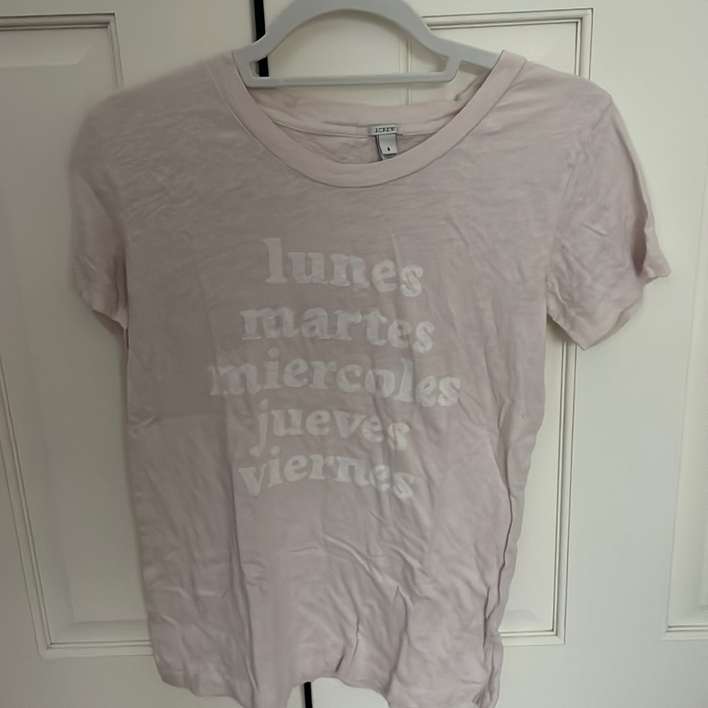 J. Crew Women’s Days of the Week (in Spanish) tee.